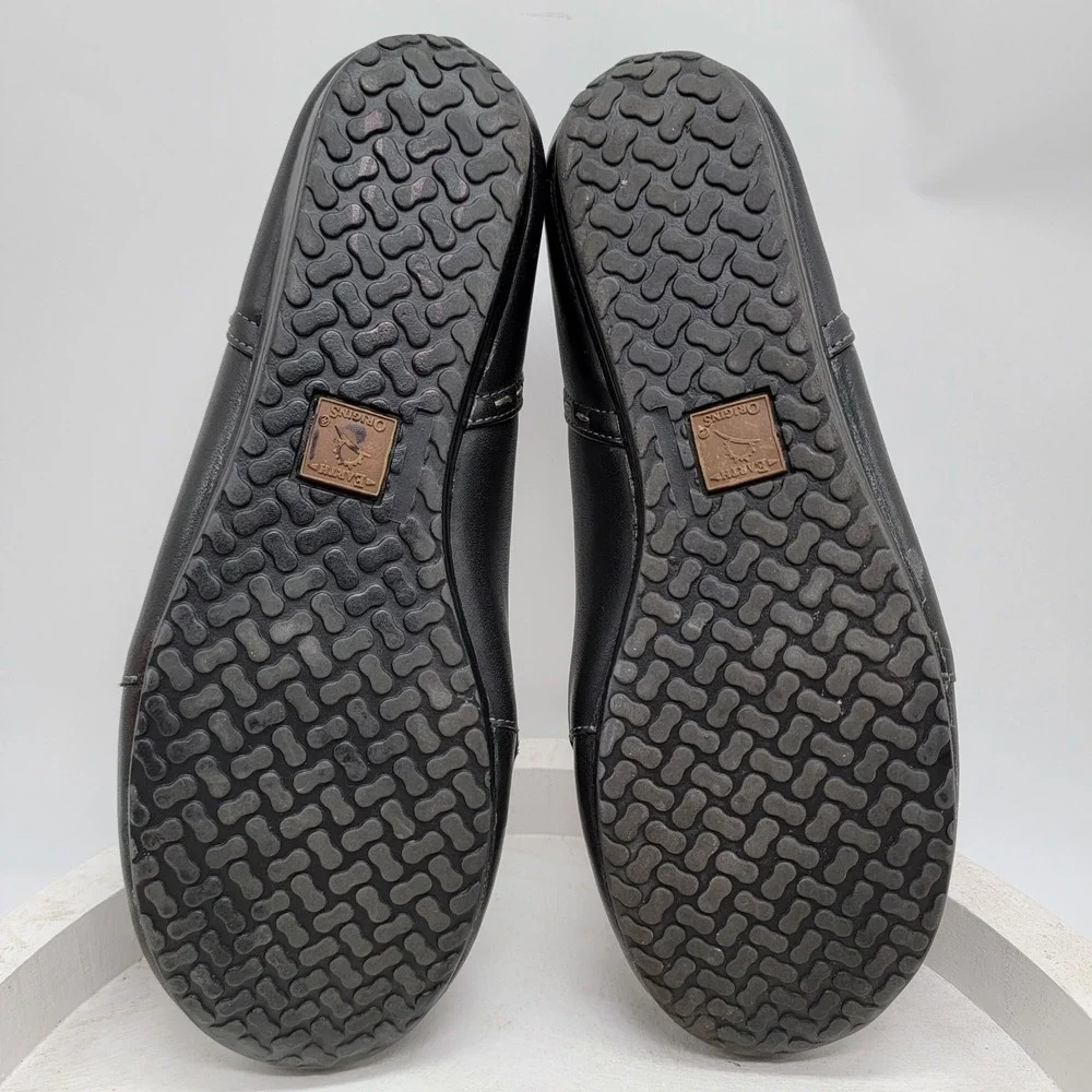 Earth Origins Shoes Womens Sz 6.5 Black Natalie2 Leather Slip-On Ballet Flats